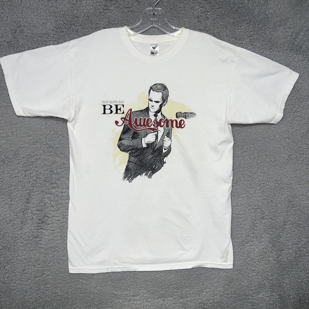 Tee Fury Neil Patrick Harris T Shirt Men's Sz M White Be Awesome How I Met Meme